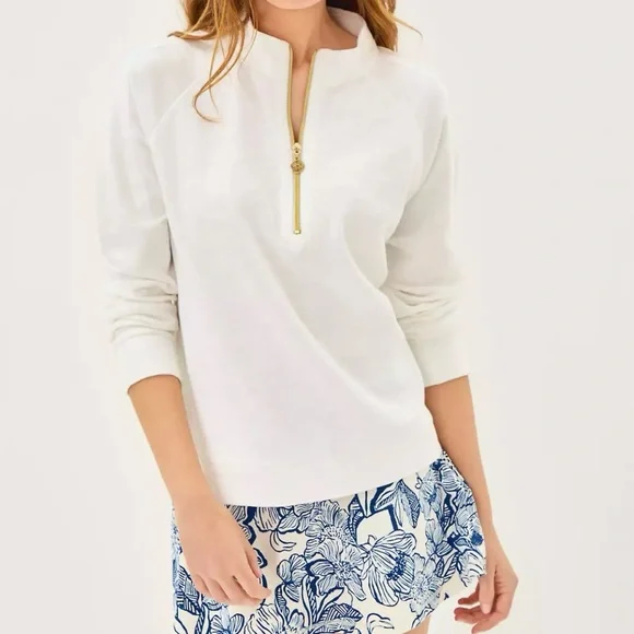 Lilly Pulitzer Resort White Ashlee Pullover- NWOT. - Picture 1 of 10